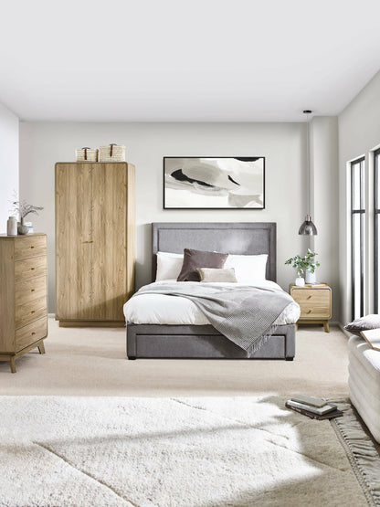 Ingrid 2 Drawer Bedside Oak