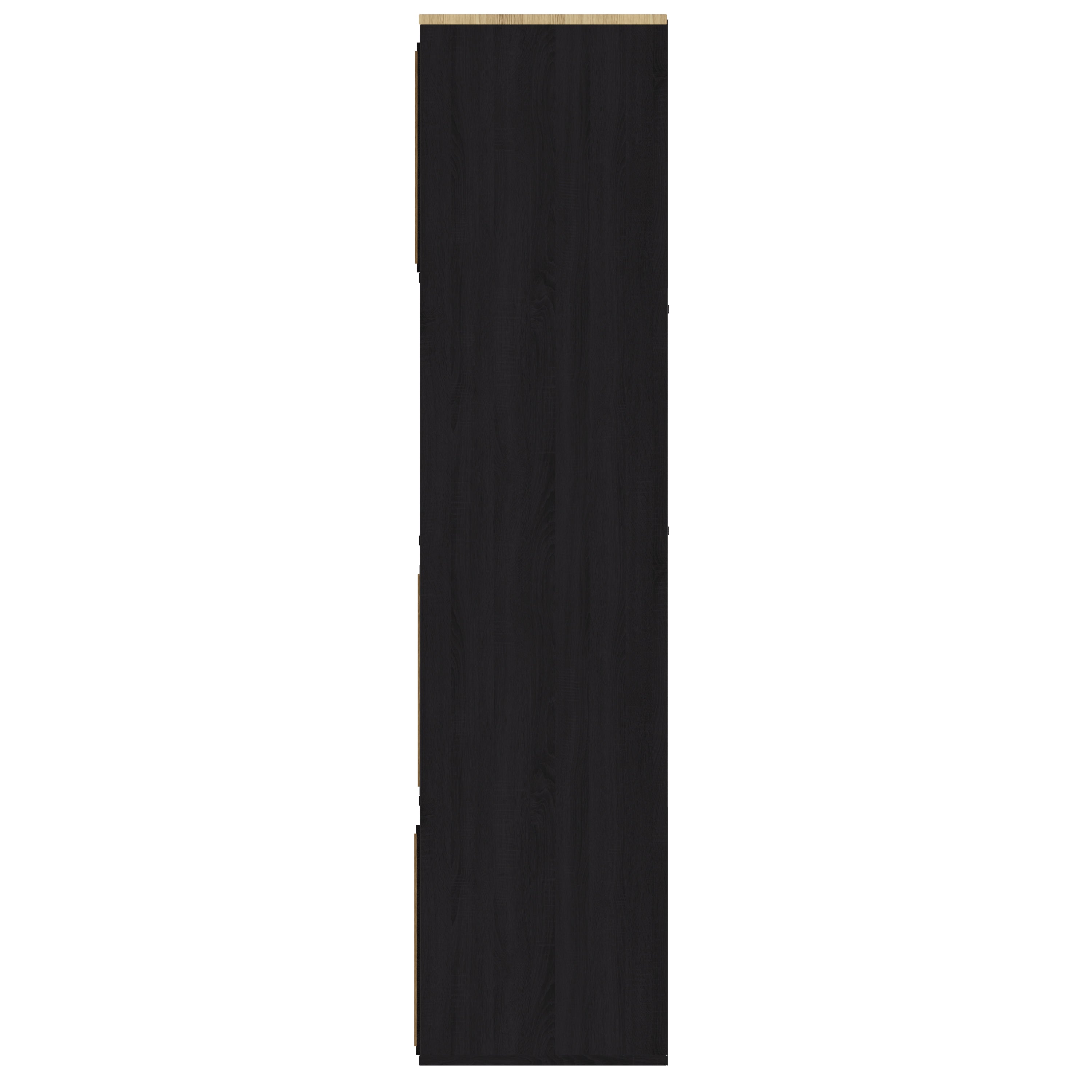 Kube 2X4 Storage Kube Black/Medium Oak