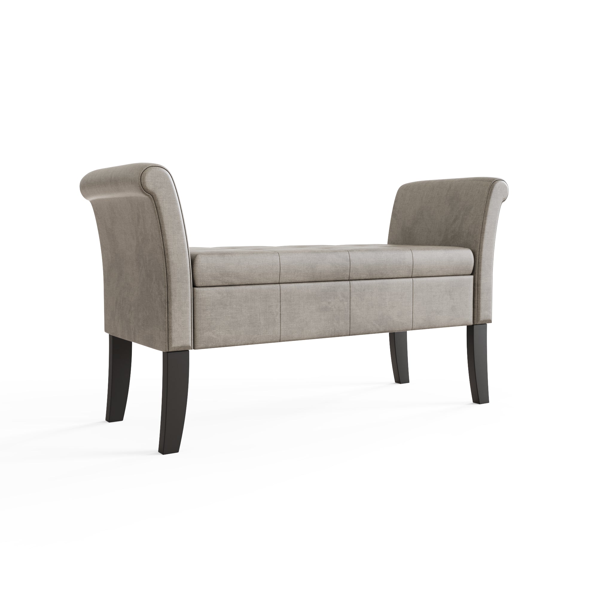 Balmoral Window Seat Silver Chenille