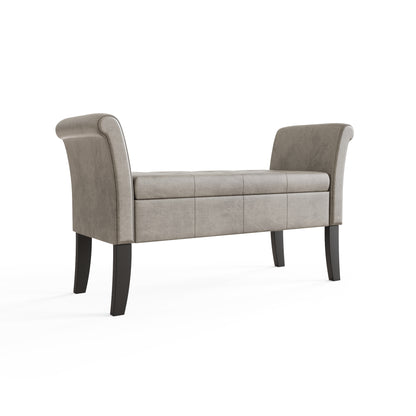 Balmoral Window Seat Silver Chenille