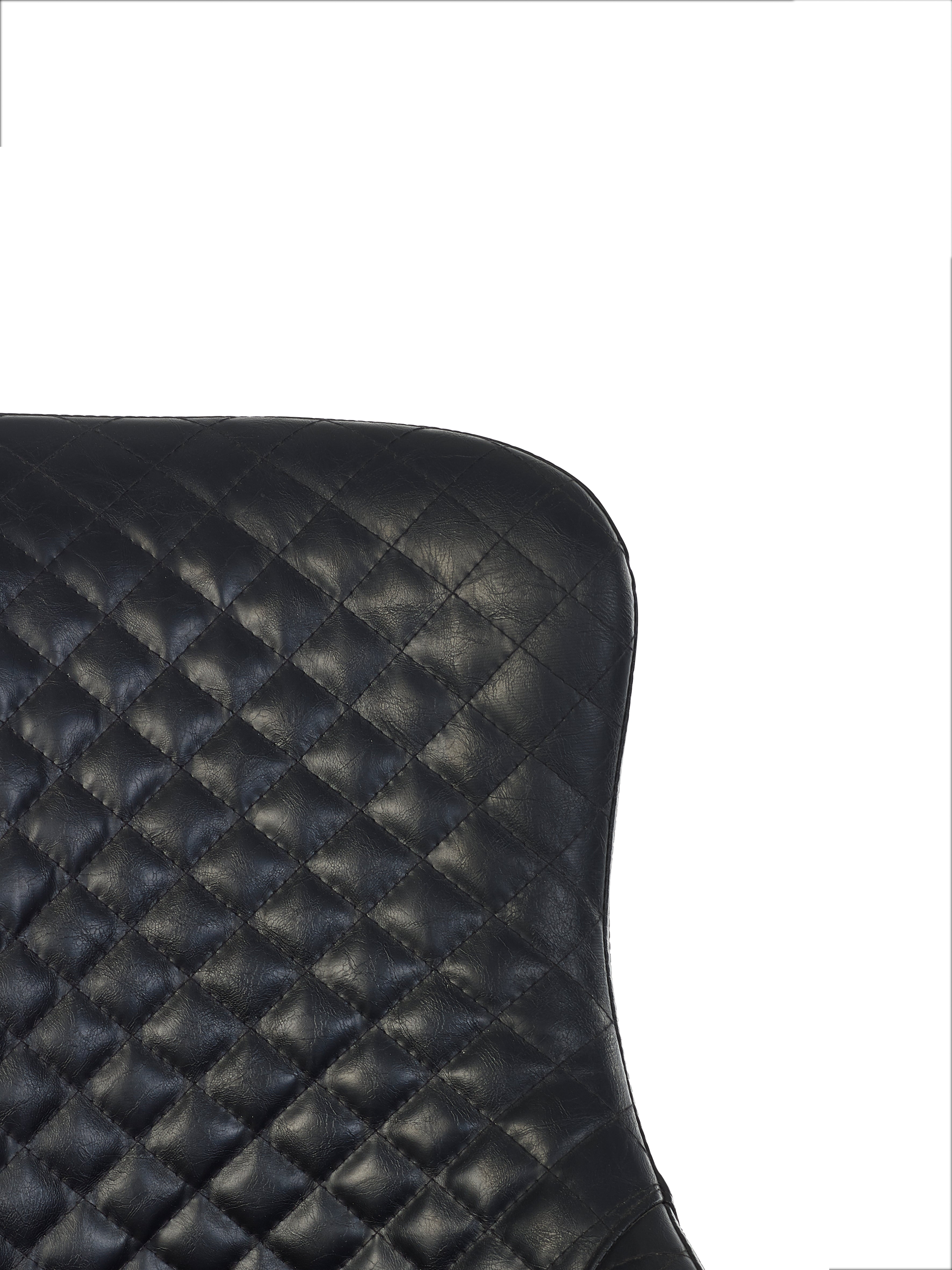 Luxe Office Chair In Black Faux Leather