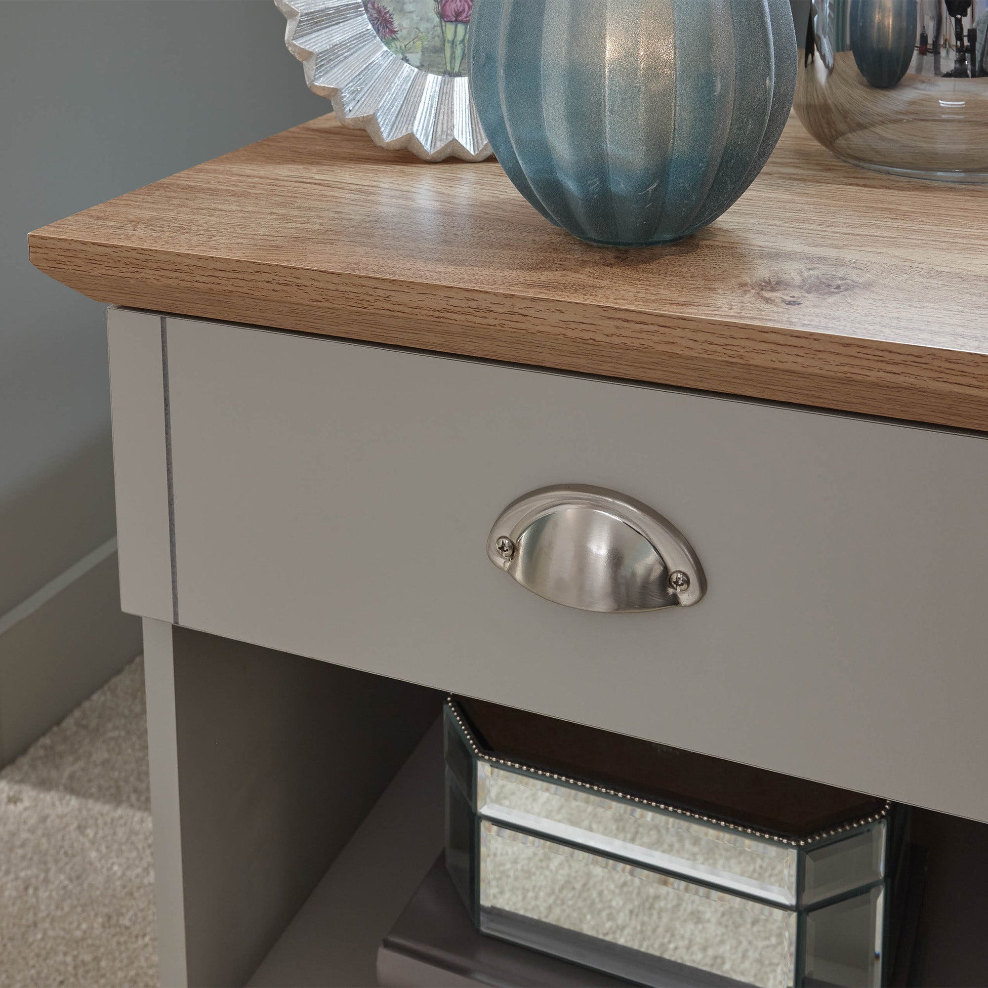 Kendal 1 Drawer Bedside Grey
