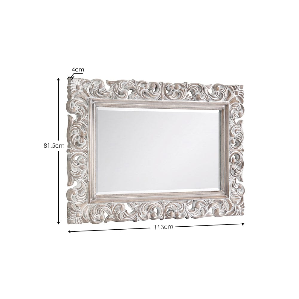 Baroque Distressed Wall Mirror