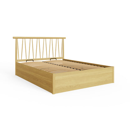 Fusum Spindle Ottoman Bed - Oak