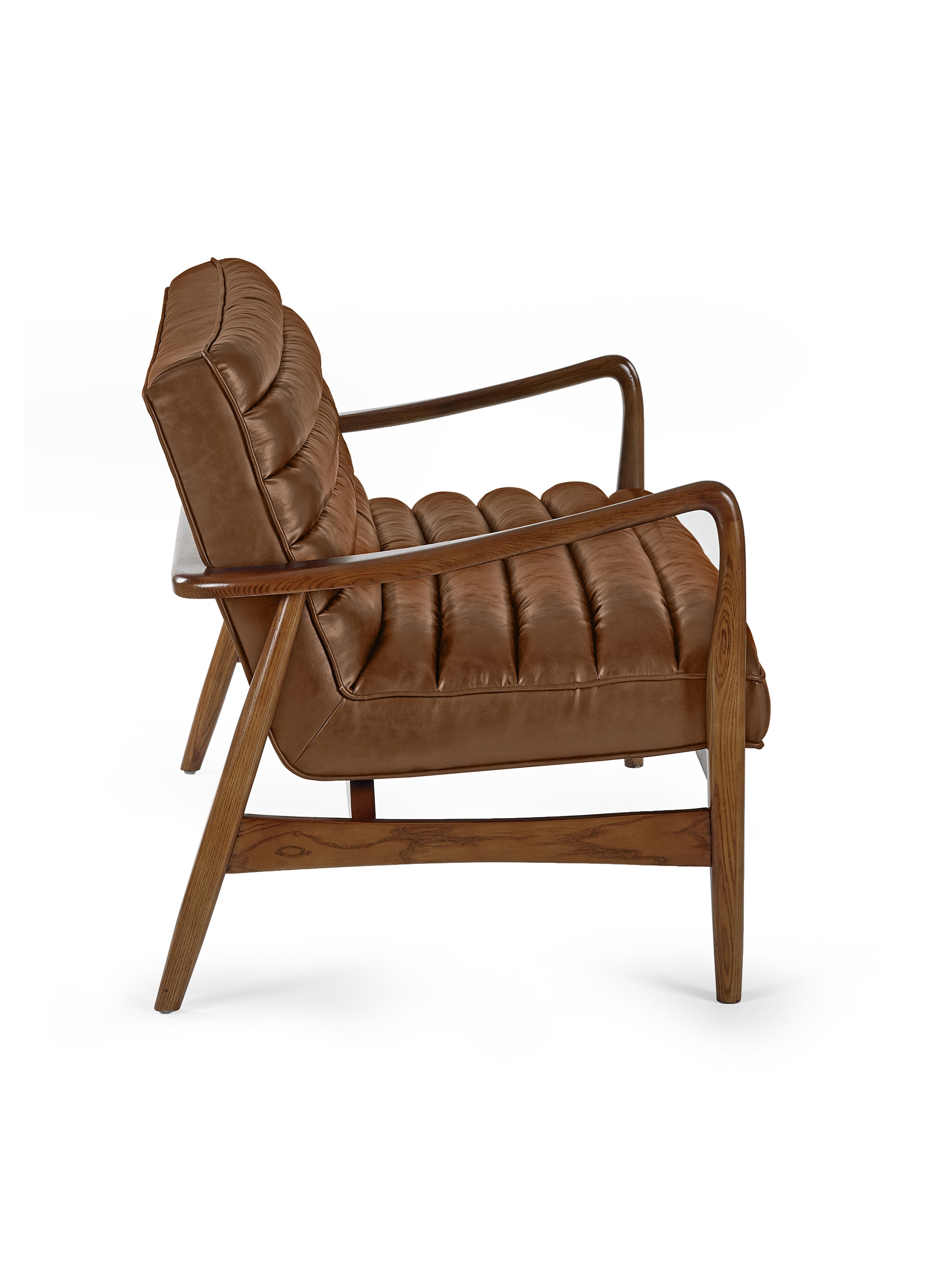 Marshall 2 Seater Sofa - Brown Faux Leather