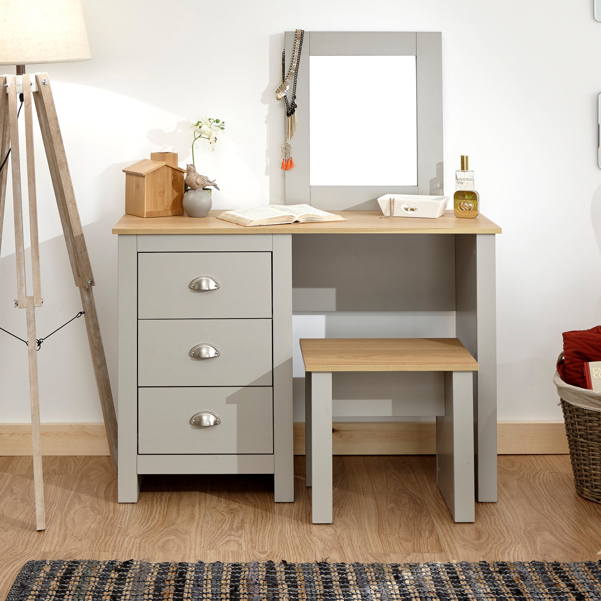 Lancaster Dressing Table Set Grey