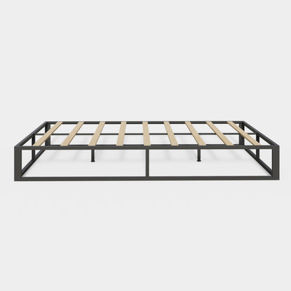 Platform Metal Bed Black