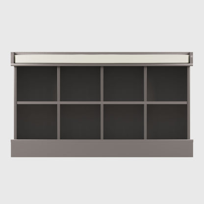 GFW Shoe Bench Kempton Shoe Bench Grey Bed Kings