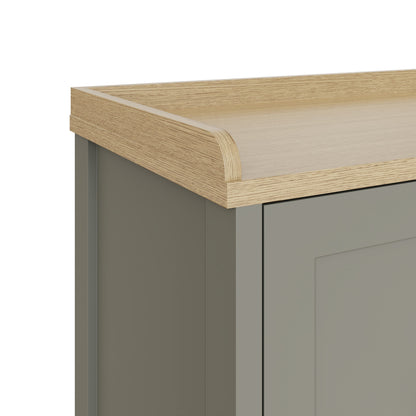GFW Shoe Bench Lancaster 2 Door Shoe Bench Grey Bed Kings