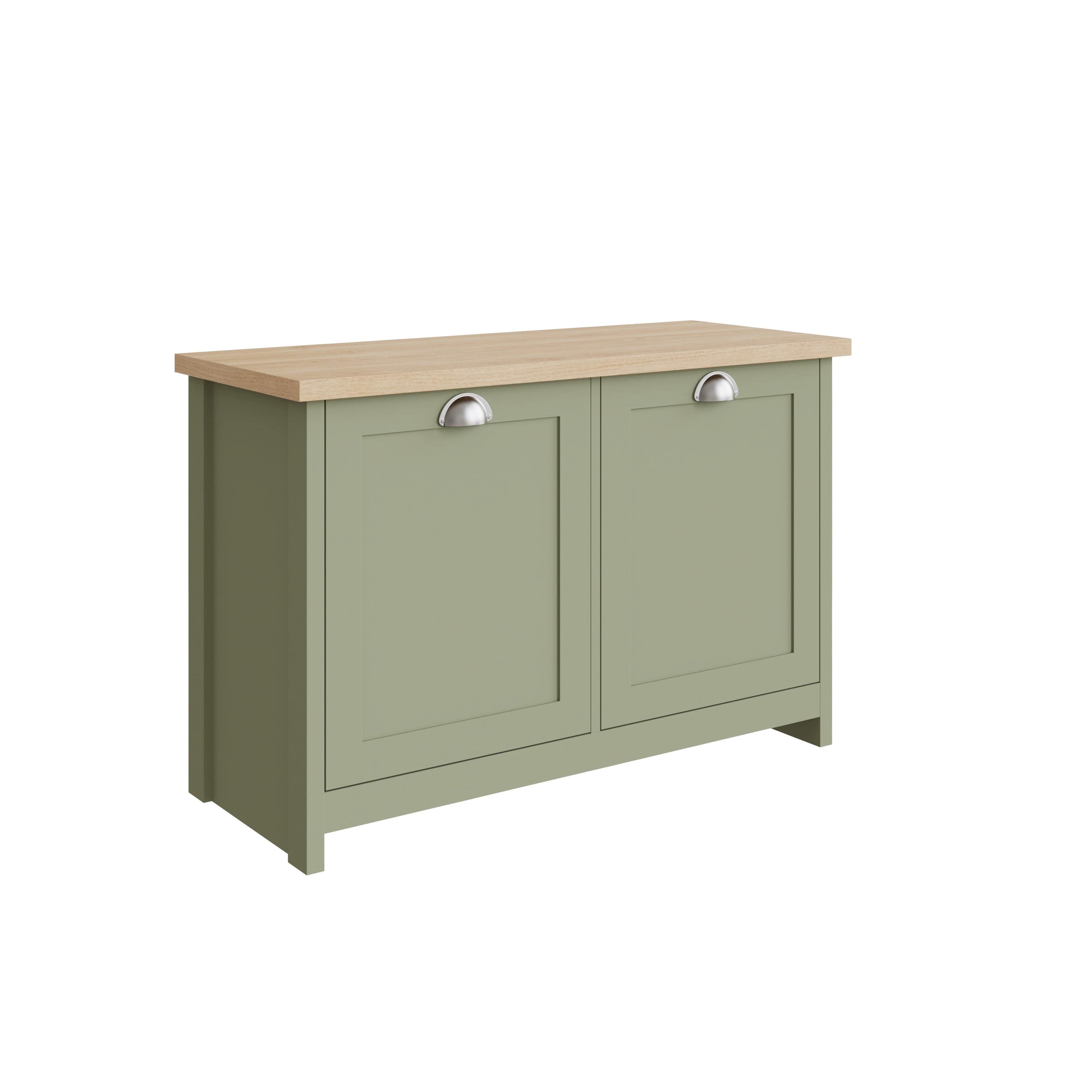 GFW Shoe Bench Lancaster Shoe Storage Sage Green Bed Kings