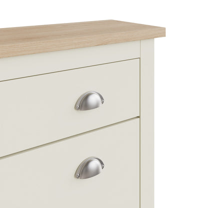 GFW Shoe Cabinet Lancaster 2Dr 1Drw Shoe Cabinet Cream Bed Kings