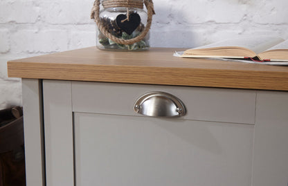 GFW Shoe Cabinet Lancaster Shoe Storage Grey Bed Kings