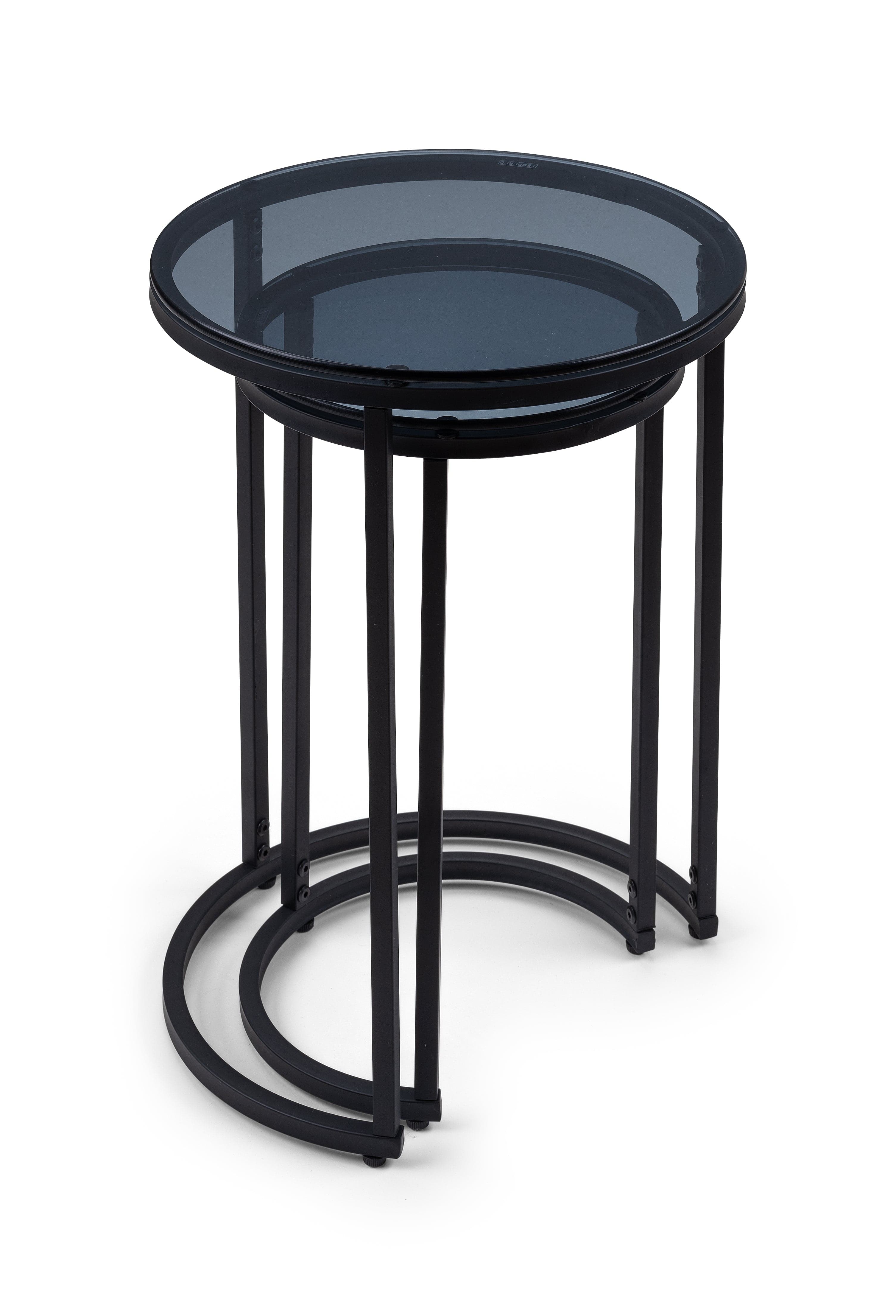 Julian Bowen Side Table Chicago Round Nesting Side Tables Smoked Glass Bed Kings