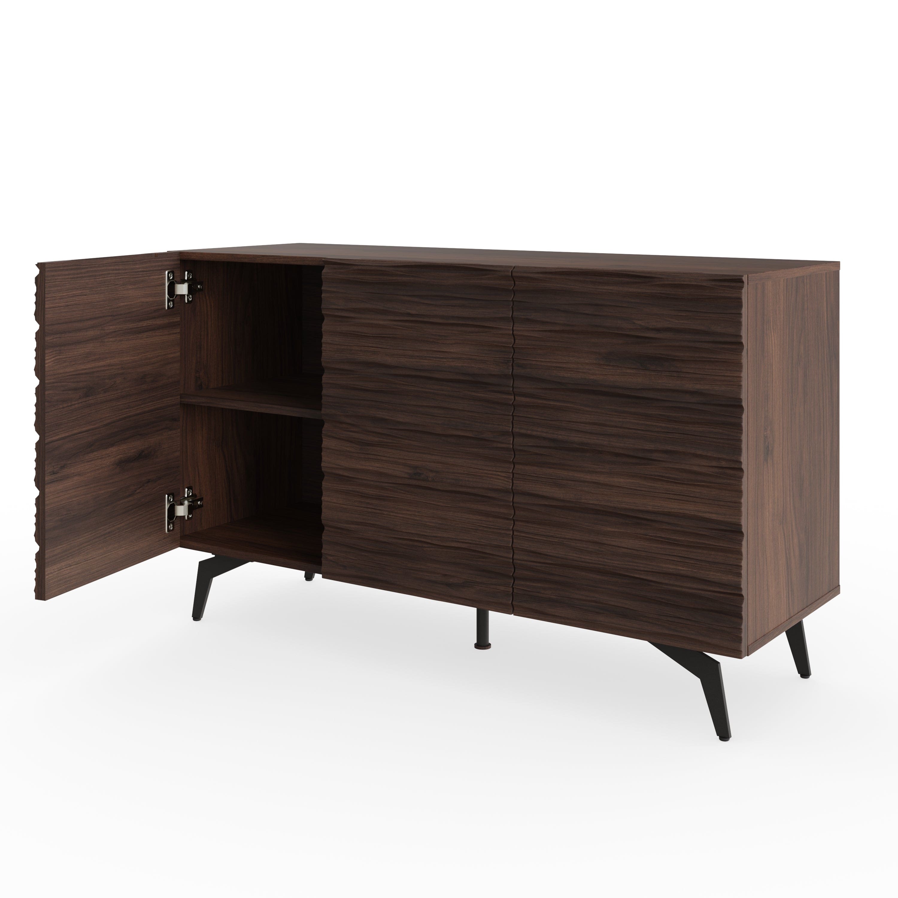 GFW Sideboard Bantham Large Sideboard Dark Walnut Bed Kings