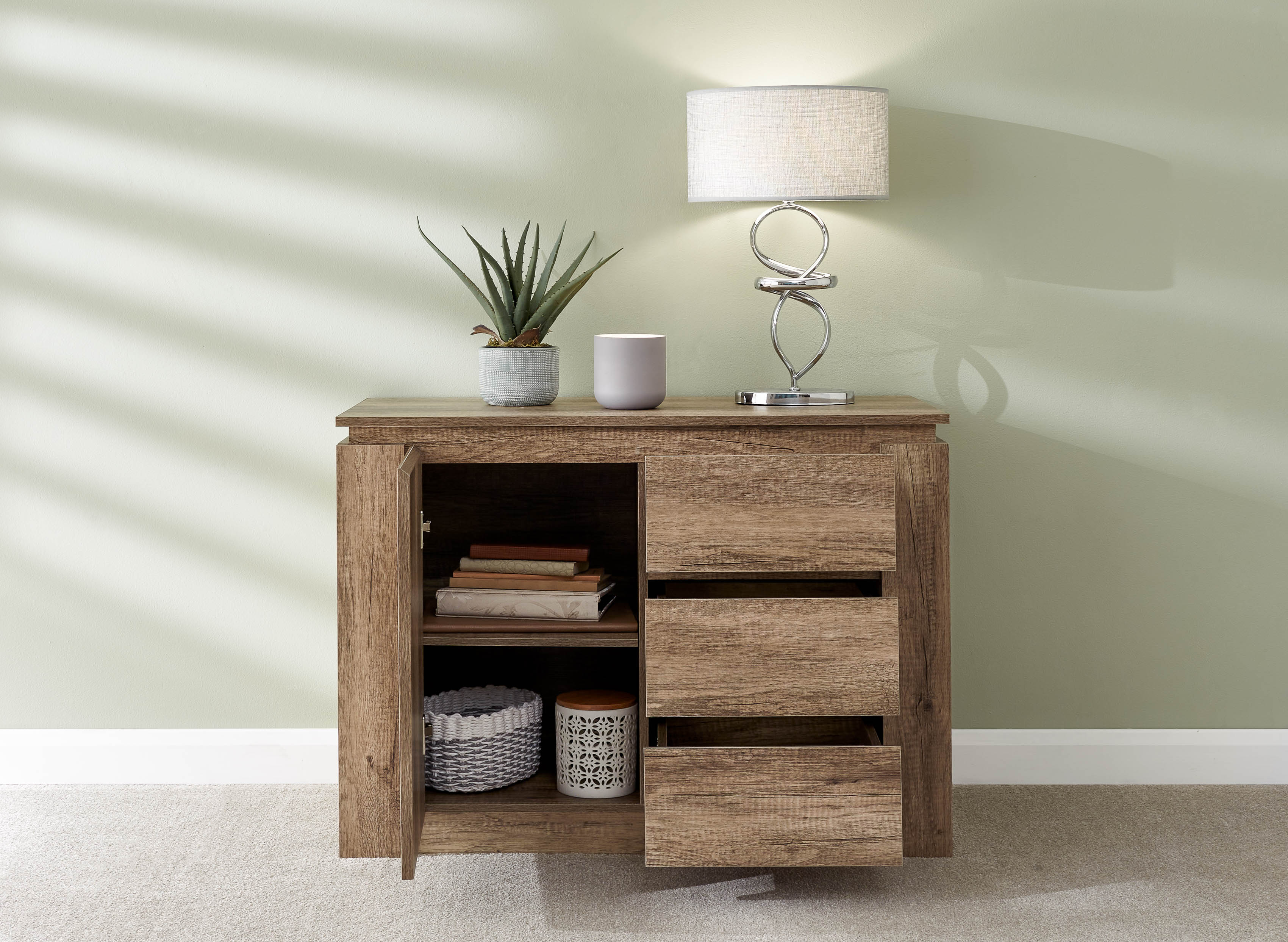 GFW Sideboard Canyon Oak Multi Unit - GFW Bed Kings