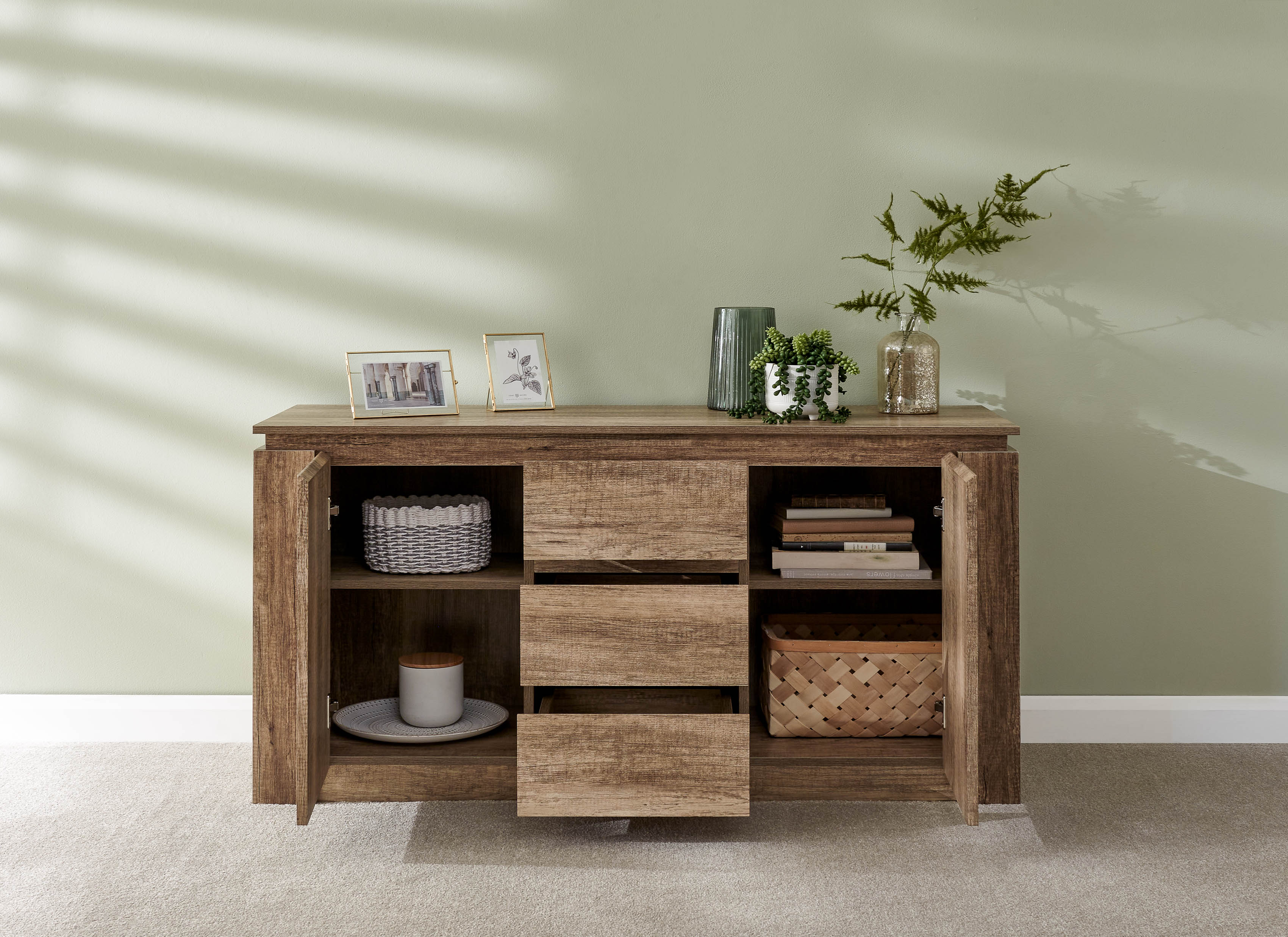 GFW Sideboard Canyon Oak Sideboard Bed Kings