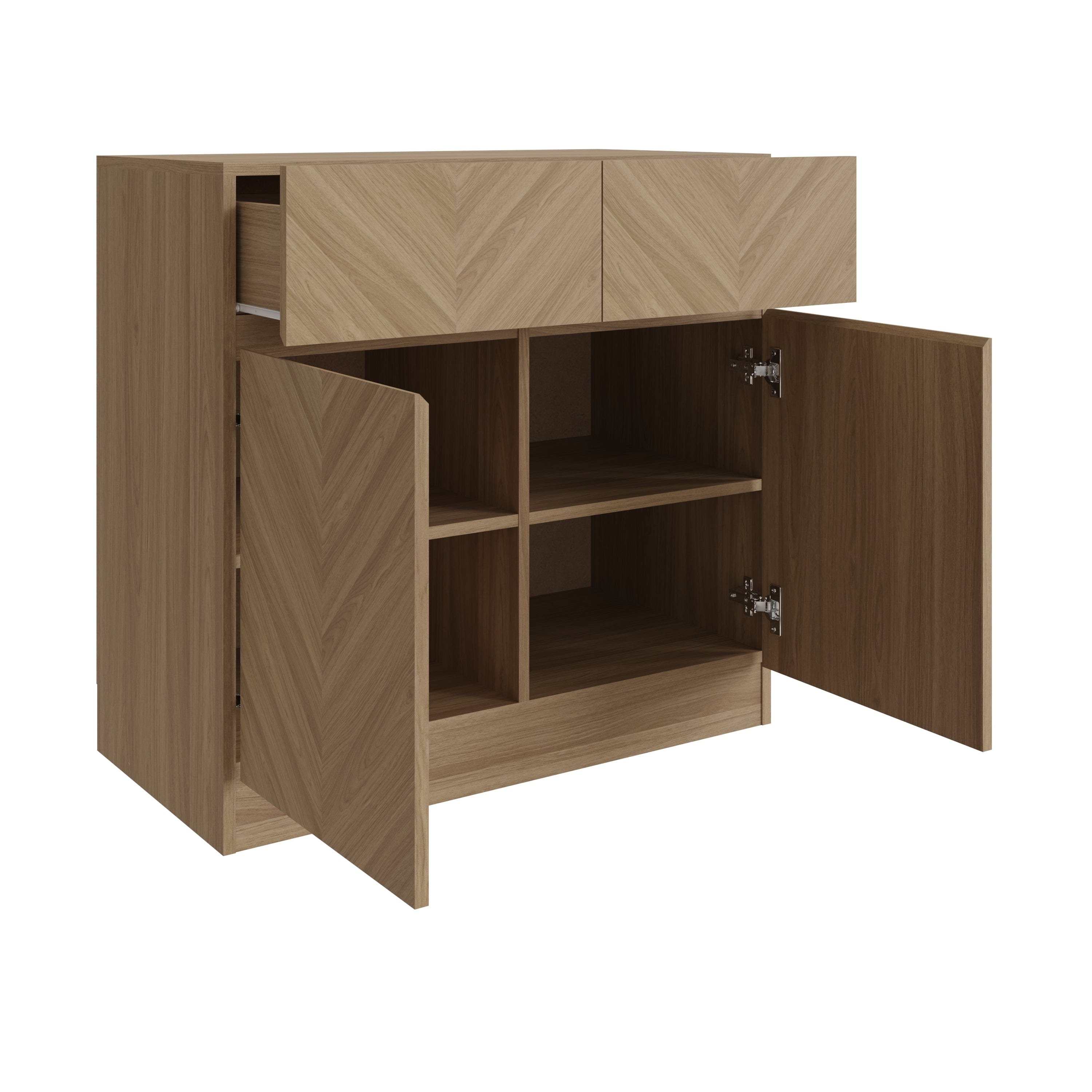 GFW Sideboard Catania Compact Sideboard Euro Oak Bed Kings