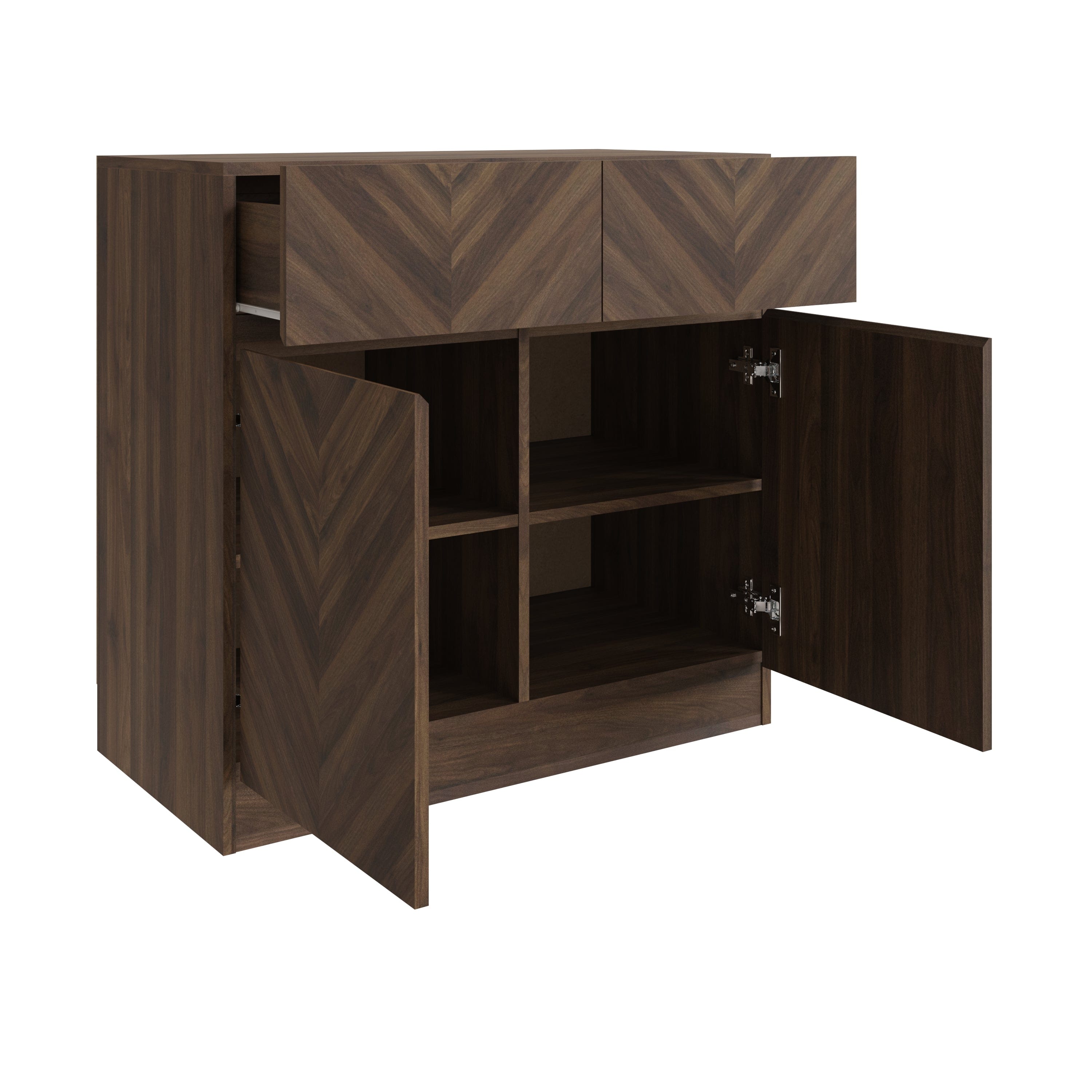 GFW Sideboard Catania Compact Sideboard Royal Walnut Bed Kings