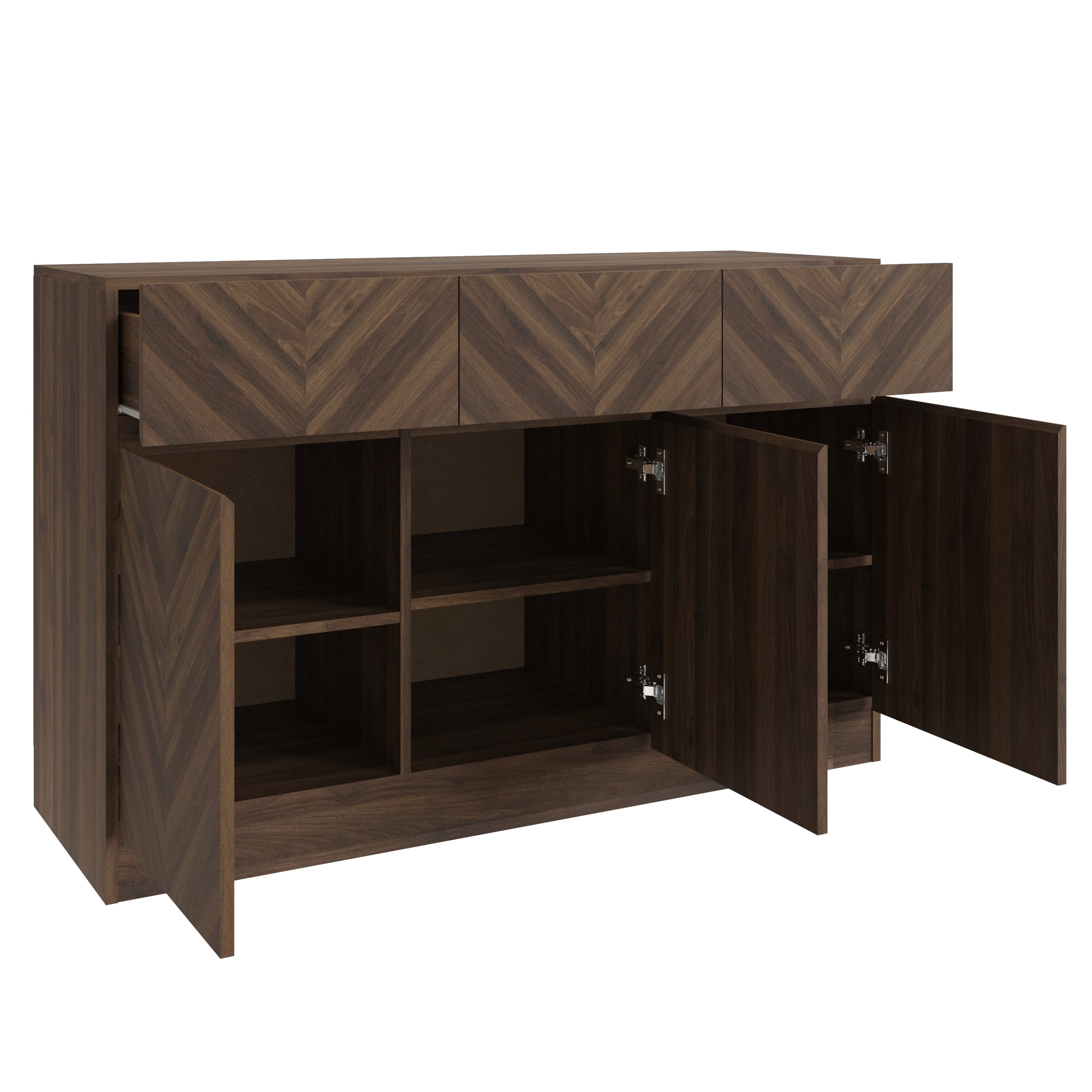 GFW Sideboard Catania Large Sideboard Royal Walnut Bed Kings