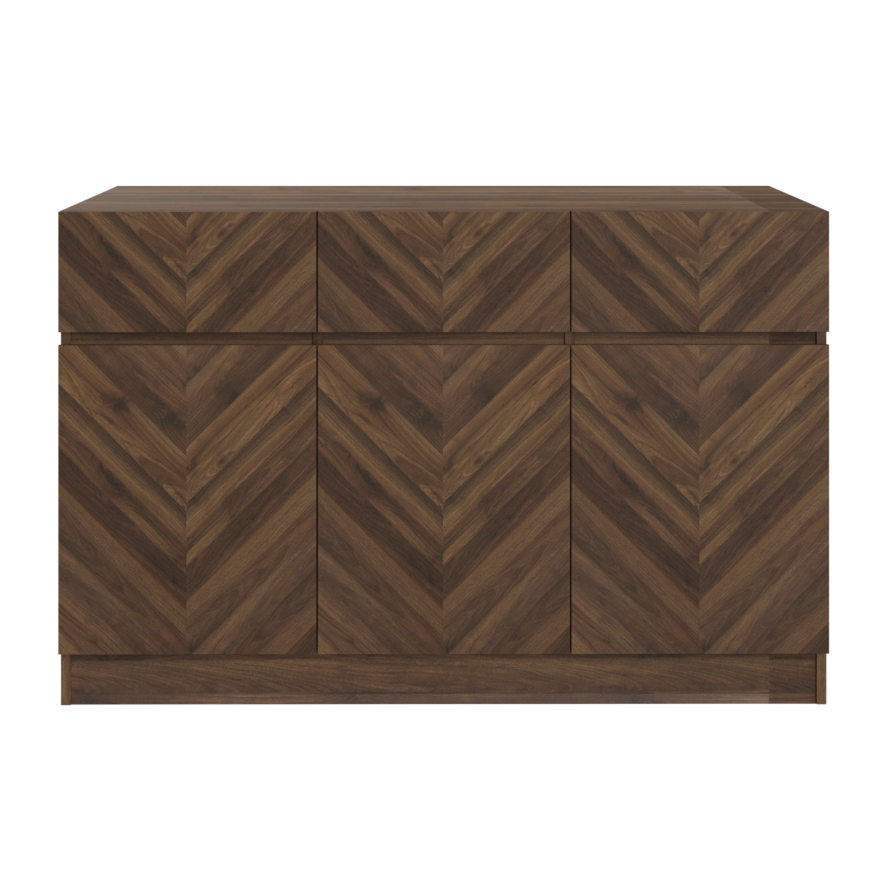 GFW Sideboard Catania Large Sideboard Royal Walnut Bed Kings