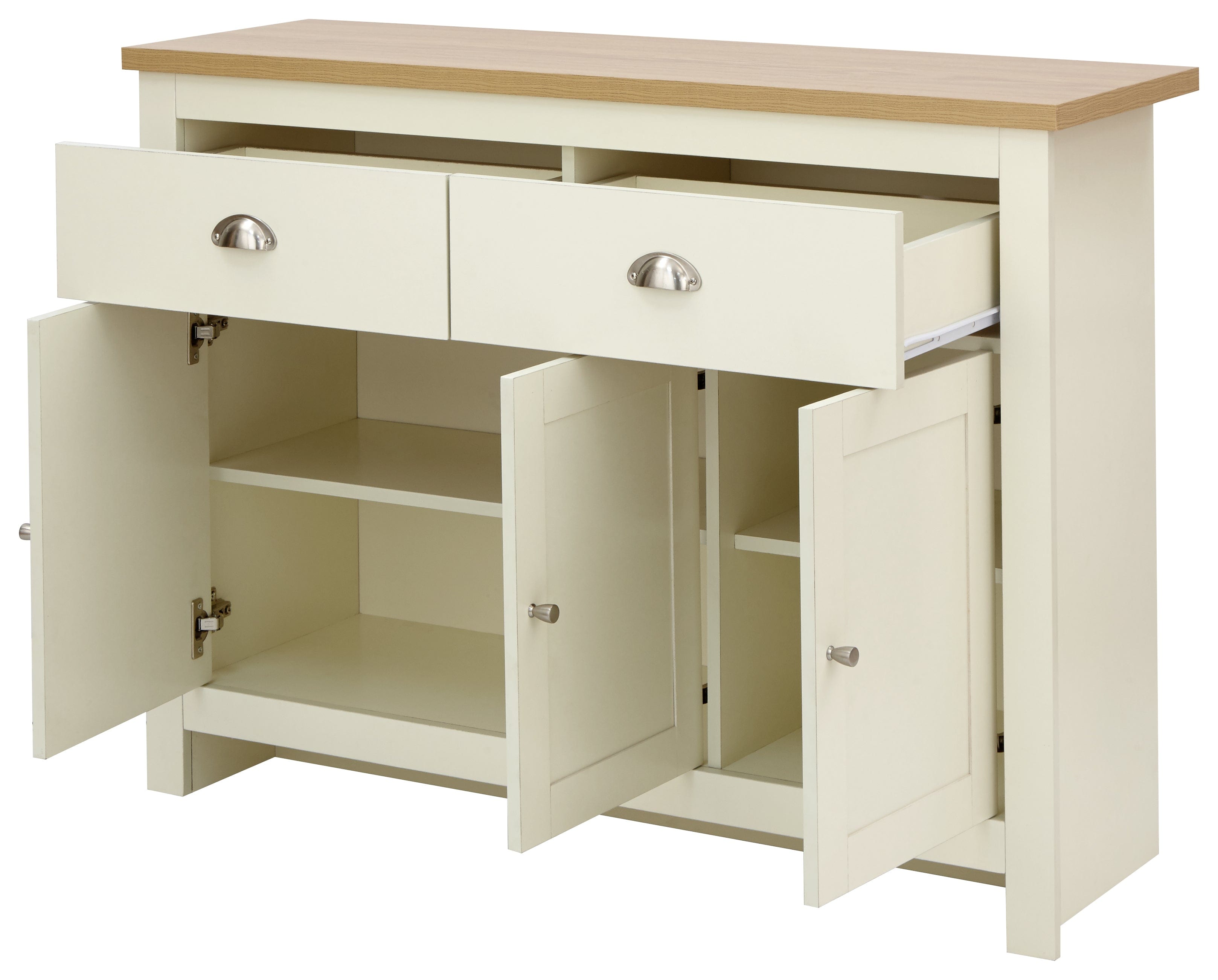 GFW Sideboard Lancaster Large Sideboard Cream Bed Kings