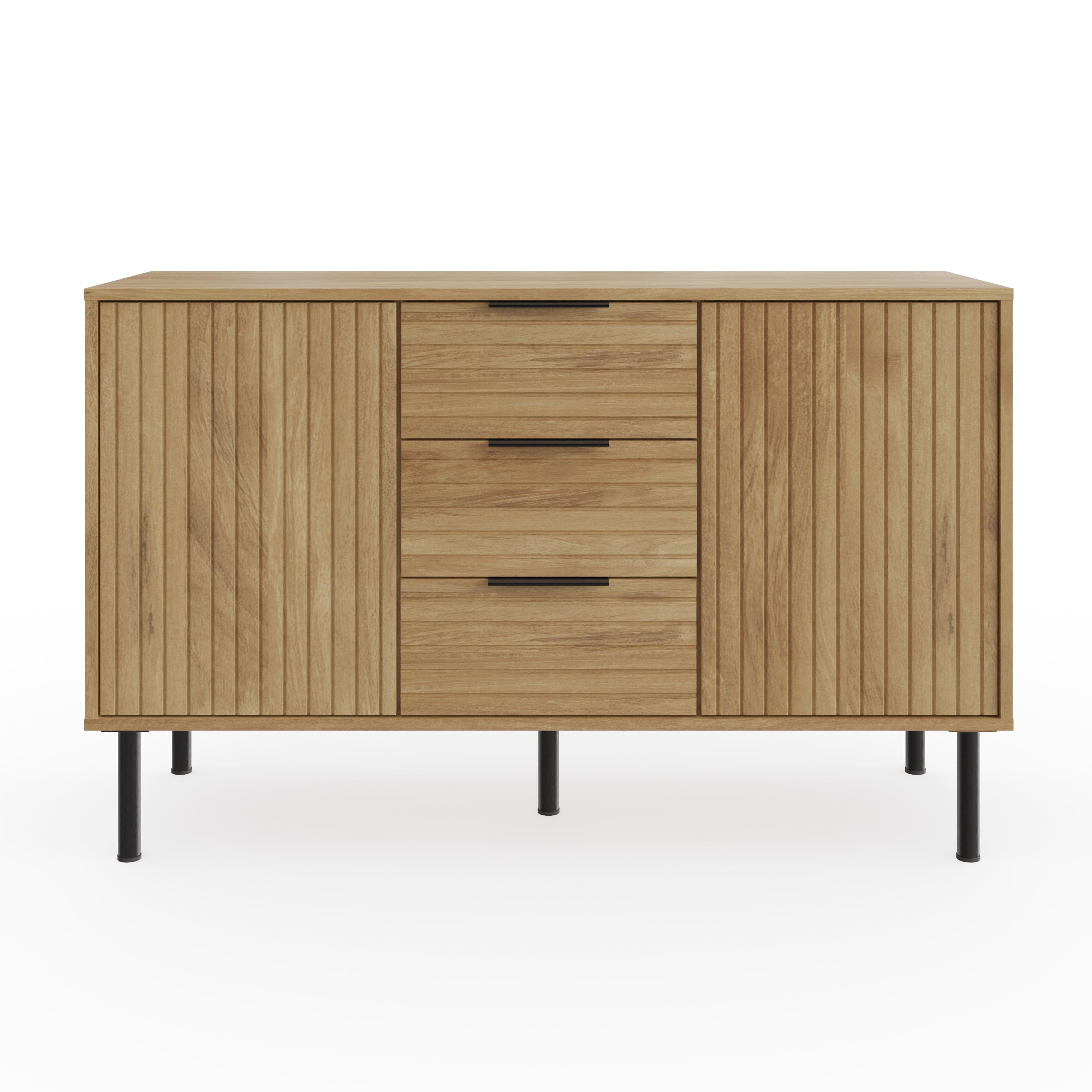 GFW Sideboard Nervata Sideboard Oak Bed Kings