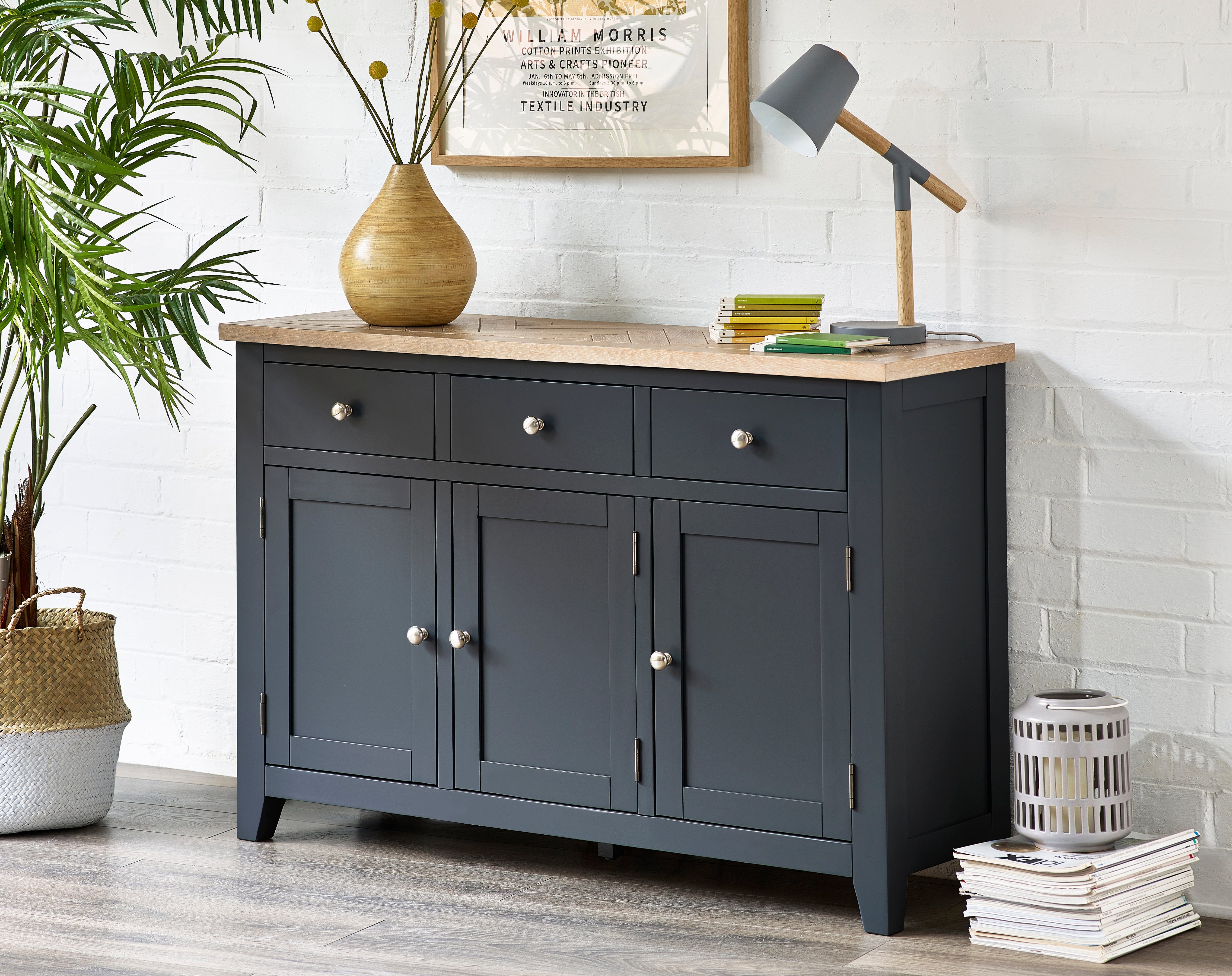 Julian Bowen Sideboard Bordeaux Sideboard Dark Grey Bed Kings