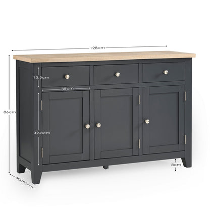 Julian Bowen Sideboard Bordeaux Sideboard Dark Grey Bed Kings