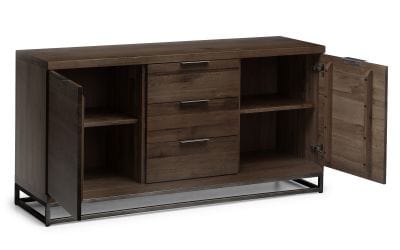 Julian Bowen Sideboard Brooklyn Sideboard - Dark Oak Bed Kings