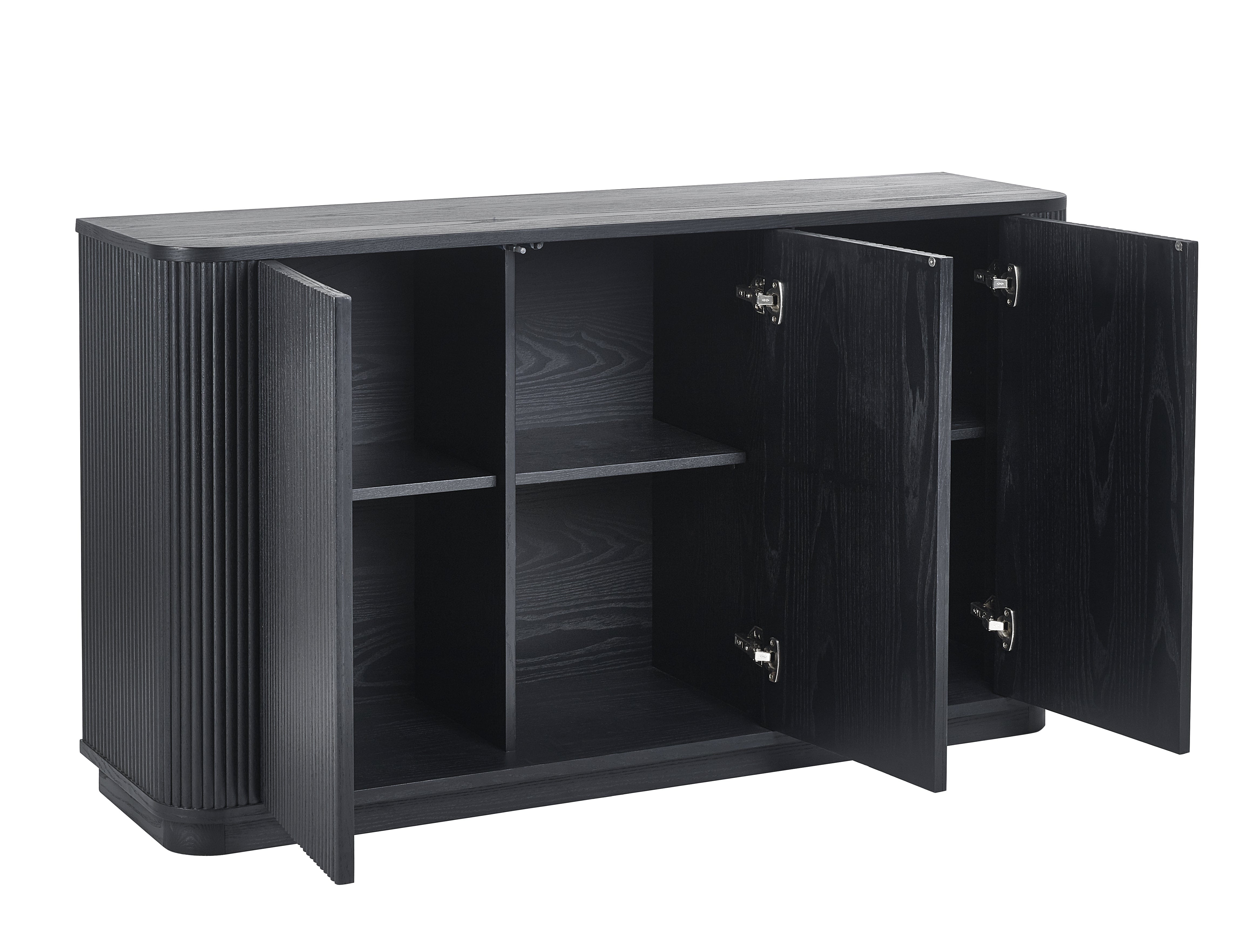 Julian Bowen Sideboard Louis Fluted Sideboard - Black Bed Kings