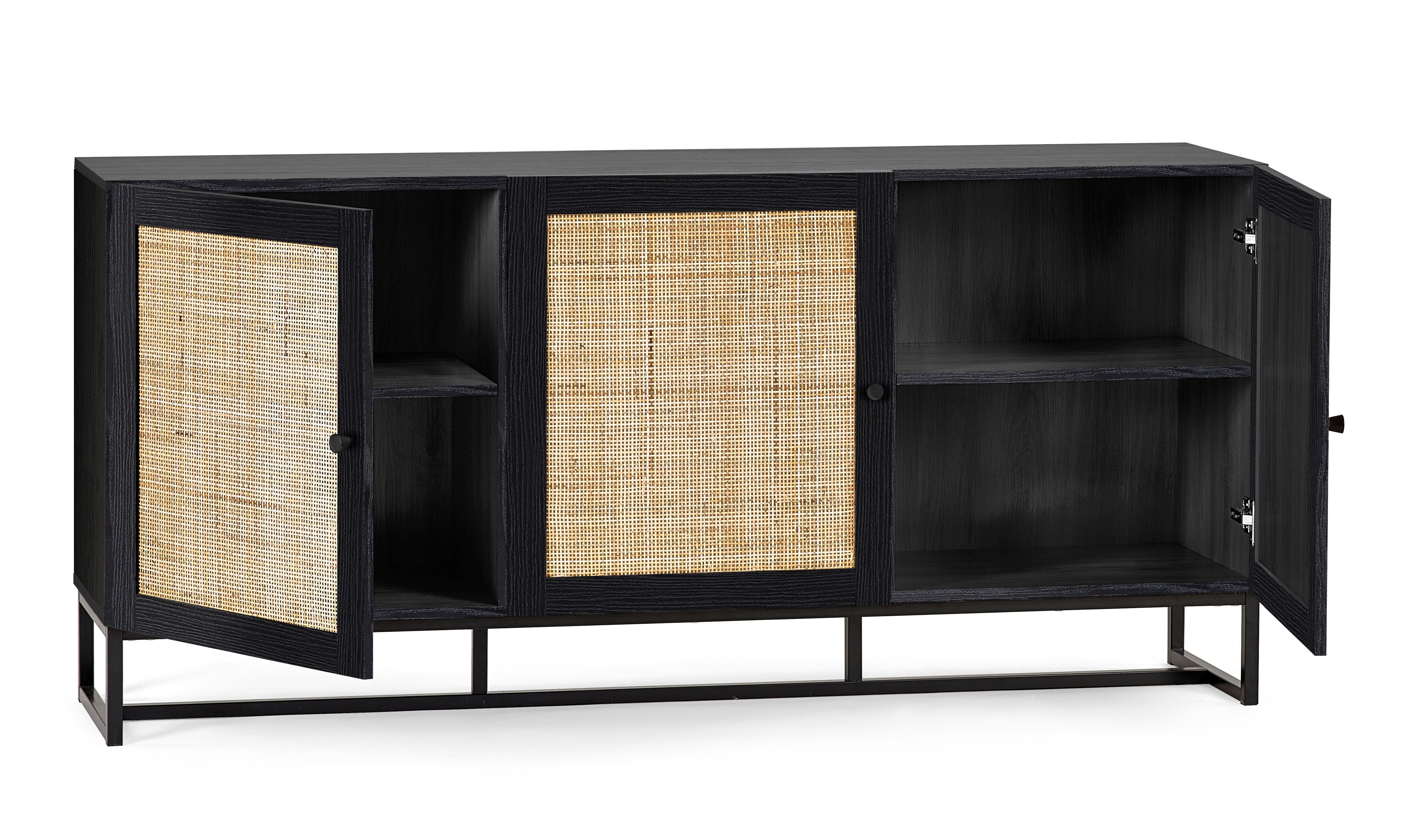 Julian Bowen Sideboard Padstow Sideboard - Black Bed Kings