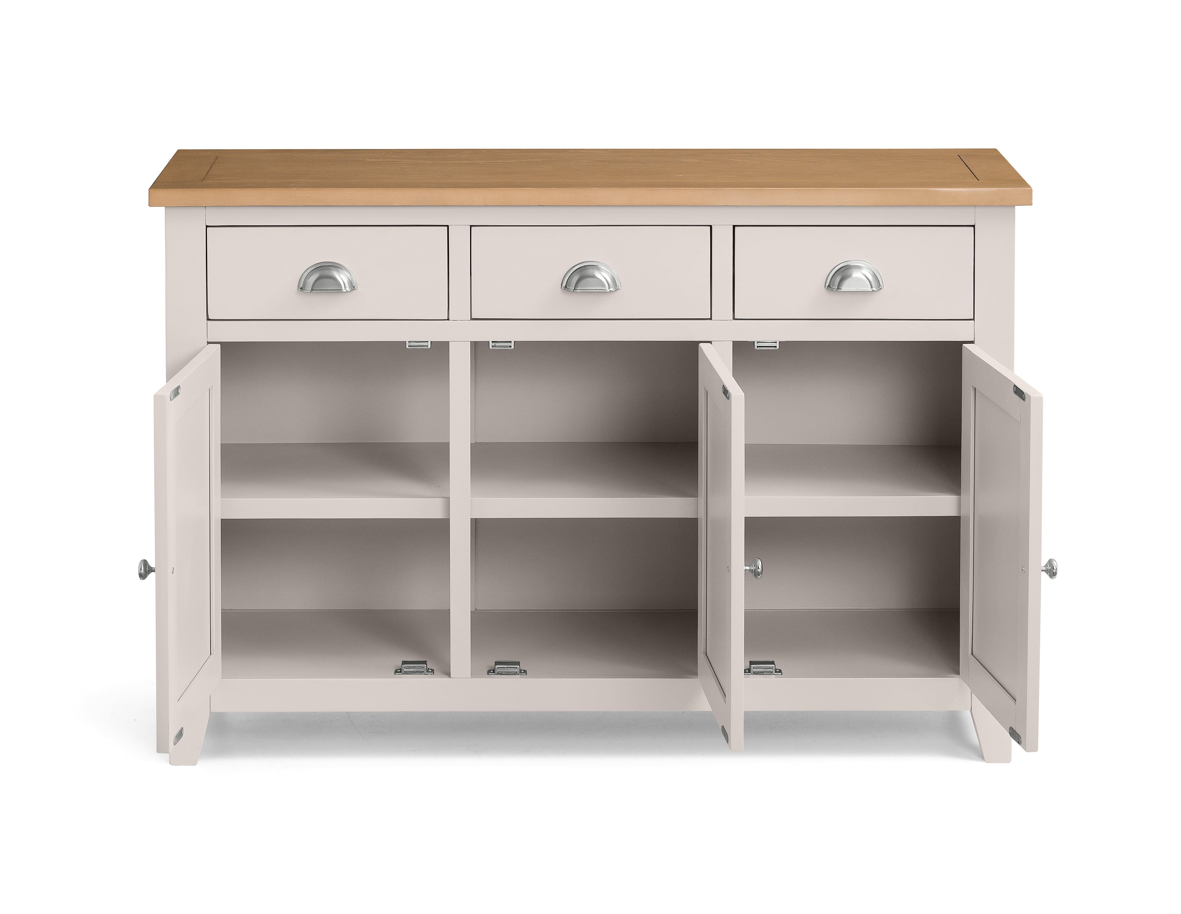 Julian Bowen Sideboard Richmond Sideboard - Elephant Grey/Pale Oak Bed Kings