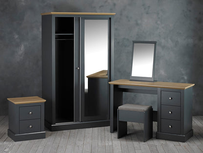LPD Sliding Wardrobe Devon 2 Door Sliding Wardrobe Charcoal Bed Kings
