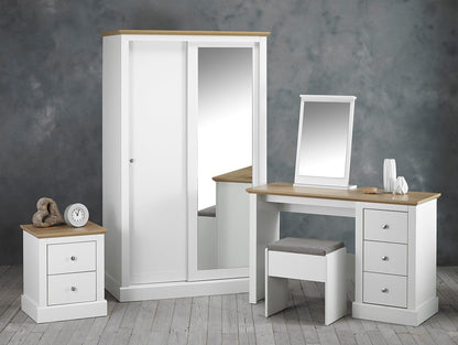 LPD Sliding Wardrobe Devon 2 Door Sliding Wardrobe White Bed Kings