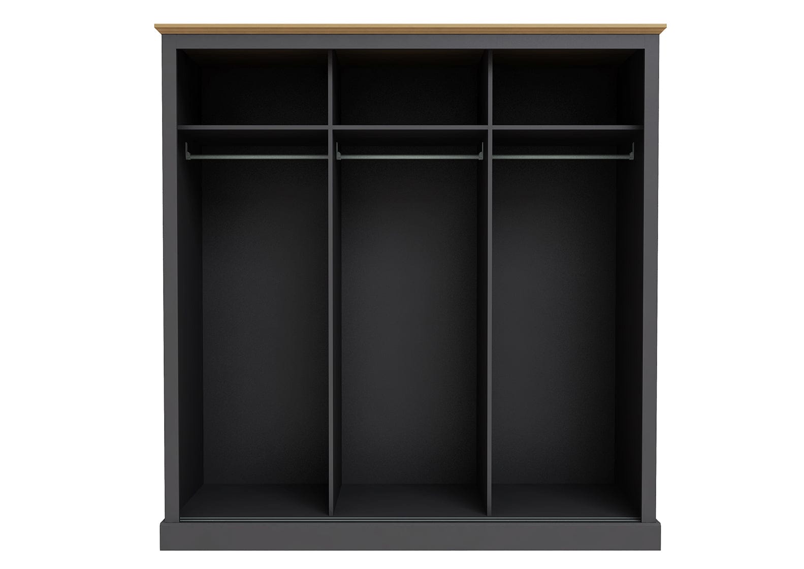 LPD Sliding Wardrobe Devon 3 Door Sliding Wardrobe Charcoal Bed Kings