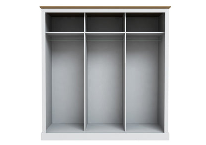 LPD Sliding Wardrobe Devon 3 Door Sliding Wardrobe White Bed Kings