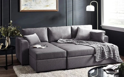 Julian Bowen Sofa Bed Angel Sofabed With Storage - Light Grey Bed Kings
