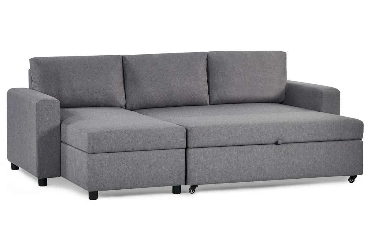 Julian Bowen Sofa Bed Angel Sofabed With Storage - Light Grey Bed Kings