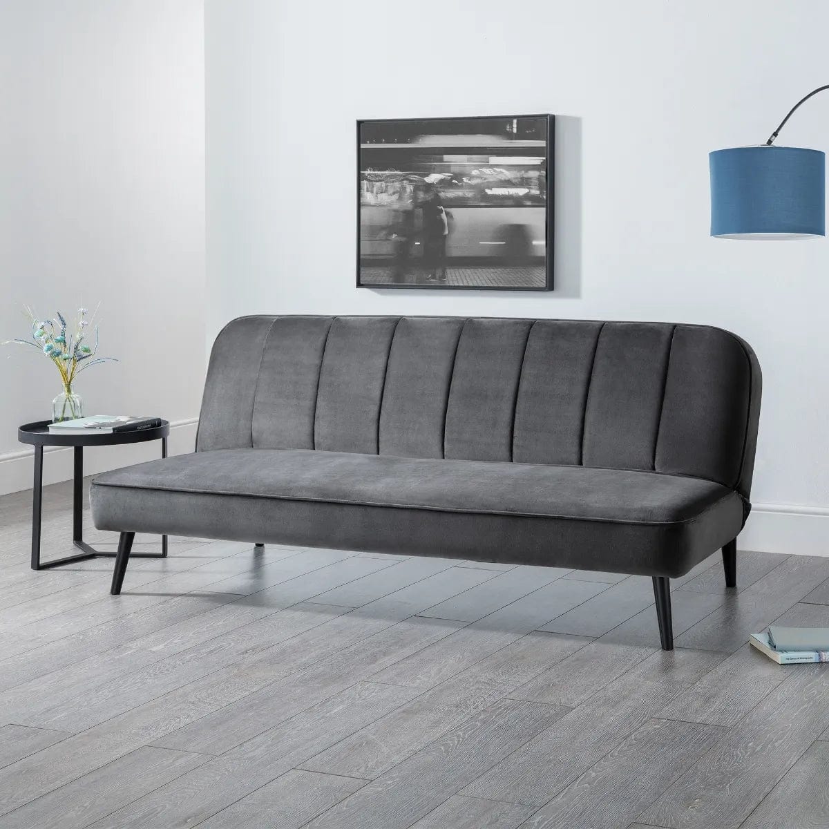 Julian Bowen Sofa Bed Miro Fabric Sofa Bed - Grey Bed Kings