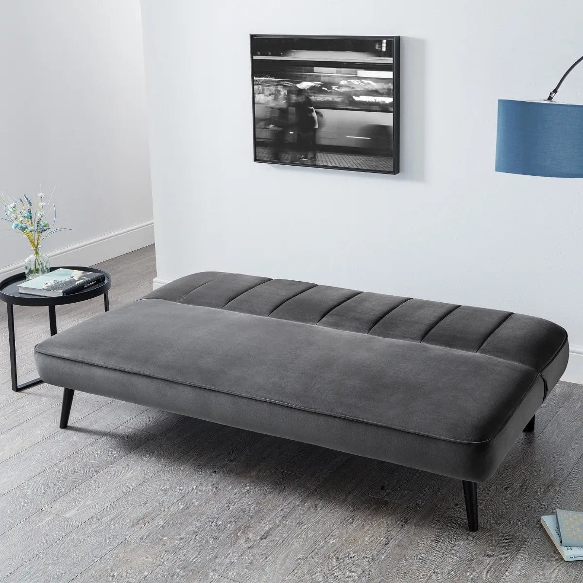 Julian Bowen Sofa Bed Miro Fabric Sofa Bed - Grey Bed Kings