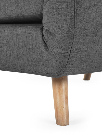 Julian Bowen Sofa Bed Rowan Single Sofabed - Mid Grey Bed Kings