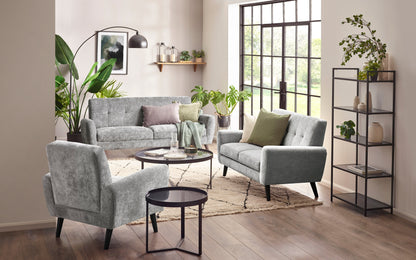 Julian Bowen Sofa Monza 2 Seater Sofa - Dove Bed Kings