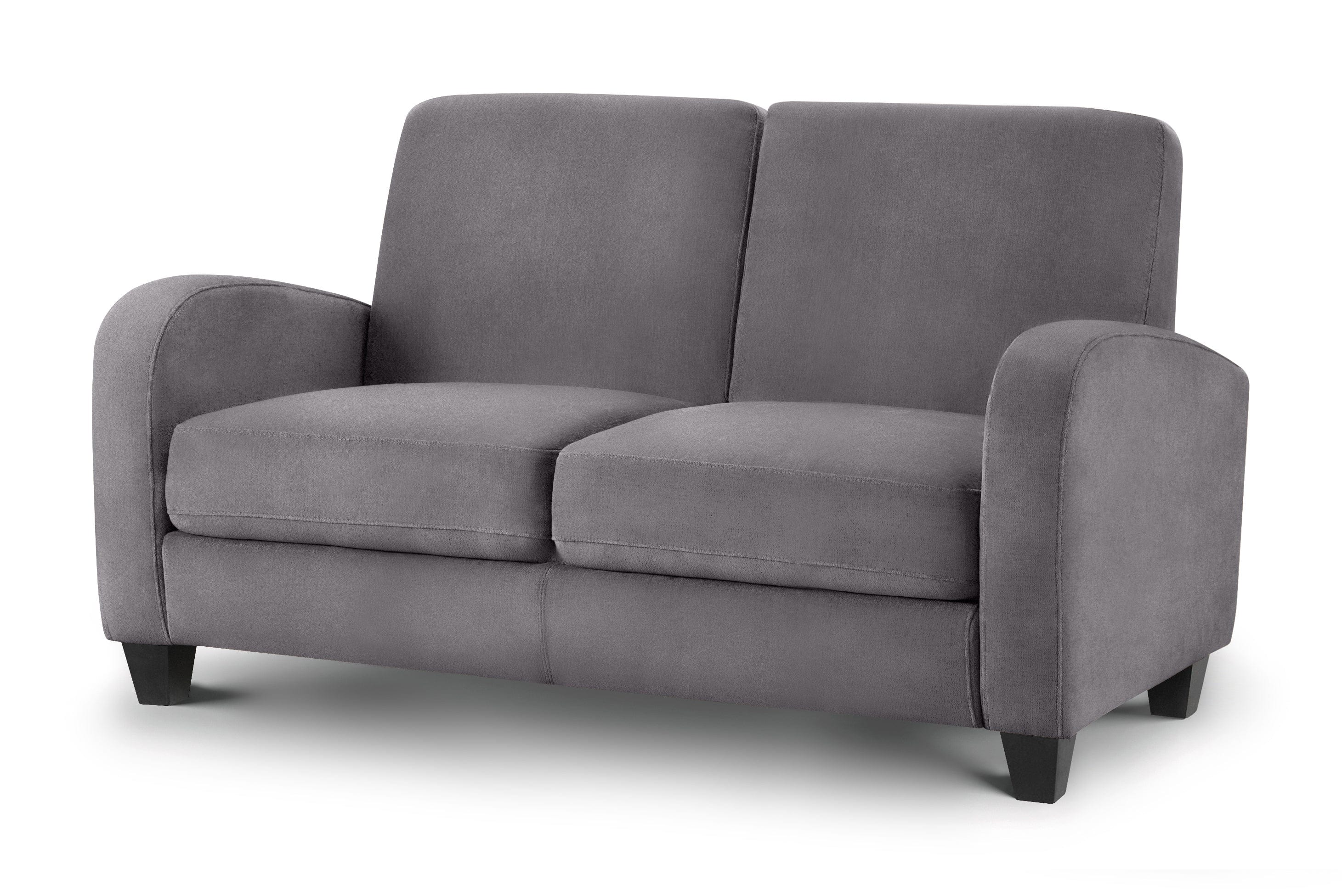 Julian Bowen Sofa Vivo 2 Seater - Dusk Grey Chenille Bed Kings