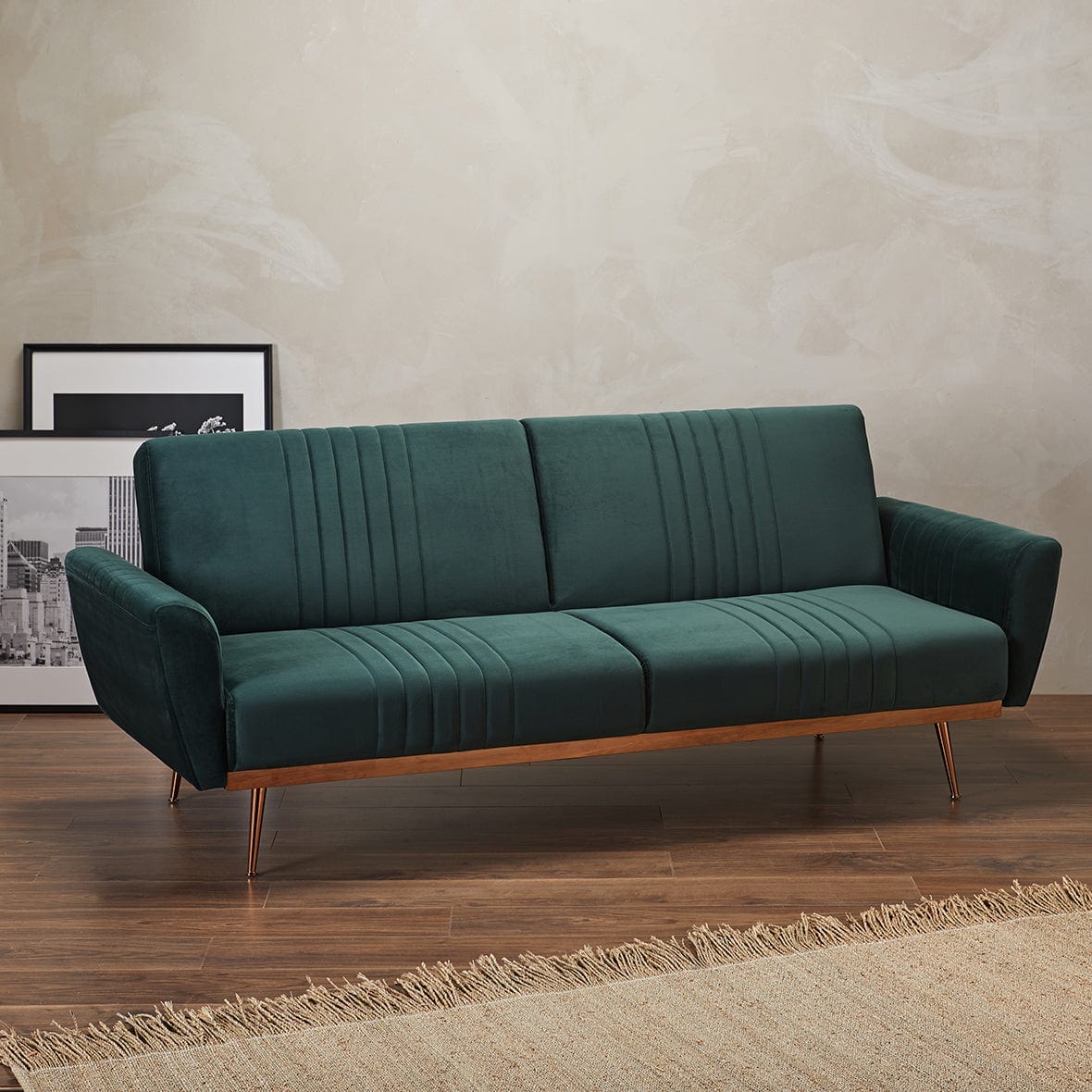 LPD Sofabed Nico Green Sofa Bed Bed Kings