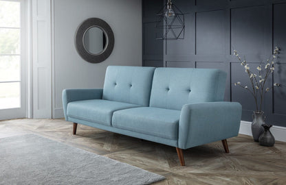 Julian Bowen Sofabeds Monza Fabric Sofa Bed - Blue Bed Kings