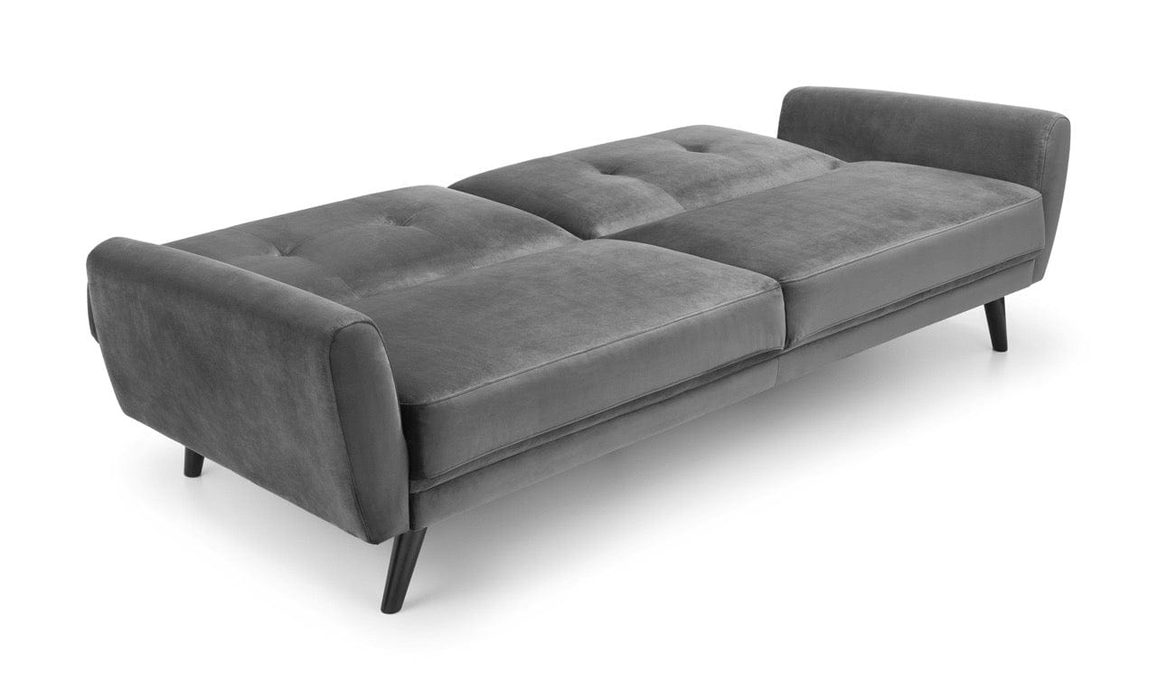 Julian Bowen Sofabeds Monza Sofabed In Dark Grey Velvet Bed Kings