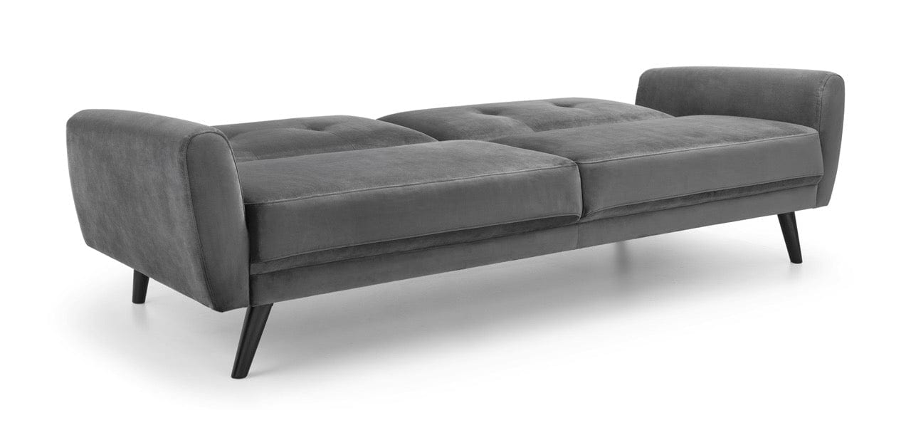 Julian Bowen Sofabeds Monza Sofabed In Dark Grey Velvet Bed Kings