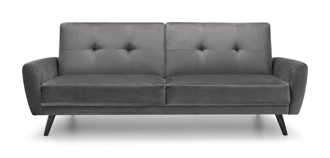 Julian Bowen Sofabeds Monza Sofabed In Dark Grey Velvet Bed Kings