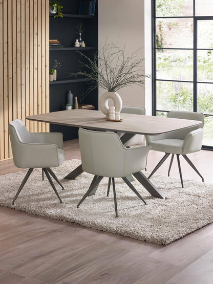 Noah Ivory Fabric Dining Chair