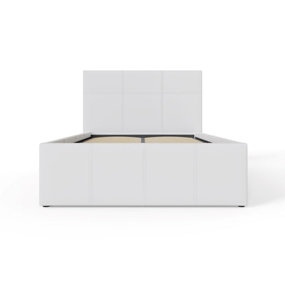 End Lift Ottoman Bed White